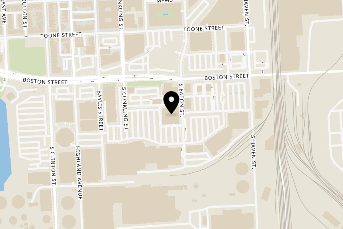 Map showing the location of Picante Habanero Mexican Restaurant on 3735 Boston St in Baltimore